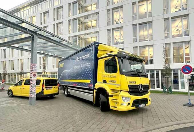 Elektro-LKW bei Umzug